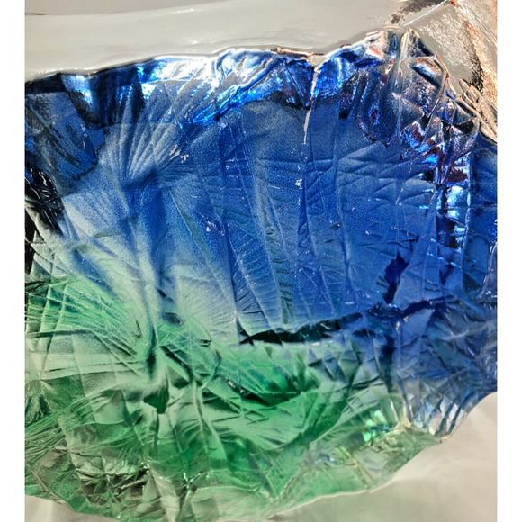 Vintage MCM Iittala Textured Ice Lunaria Crystal Bowl by Tapio Wirkkala Finland - Picture 4 of 5